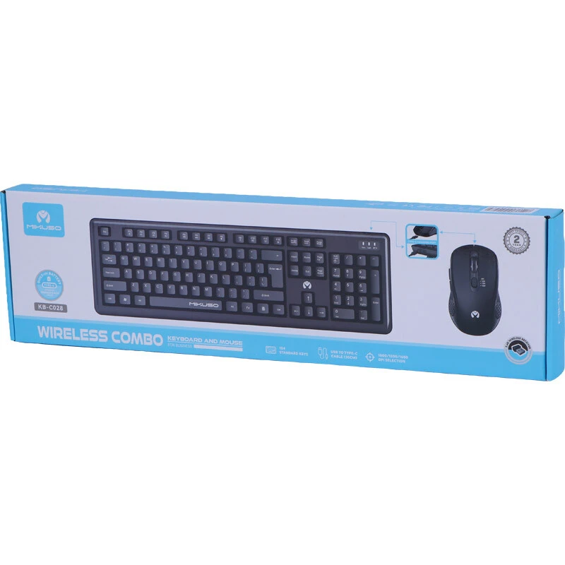 کیبورد و موس بی سیم میکاسو KB-C028 - تصویر 2